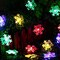 Dazzle Bright 100 LED Solar Christmas Snowflake Lights Outdoor, 39 FT Solar Powered Snowflake String Lights Waterproof for Xmas Tree, Holiday, Wedding Party, Patio Decorations (Multi Color)